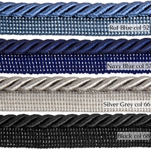 65 Colors Twisted Cord10mm or 6mm Rayon Flanged Piping Cord Upholstery Piping Cord by the meter image 8