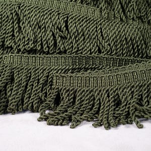 Dark Oil Rayon Upholstery Bullion Fringe Trim | 10cm - 3.93 inches