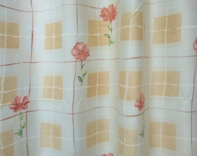 Cotton Sateen printed flowers design colorfull curtain fabric |Double Height 300 cm/118 inches