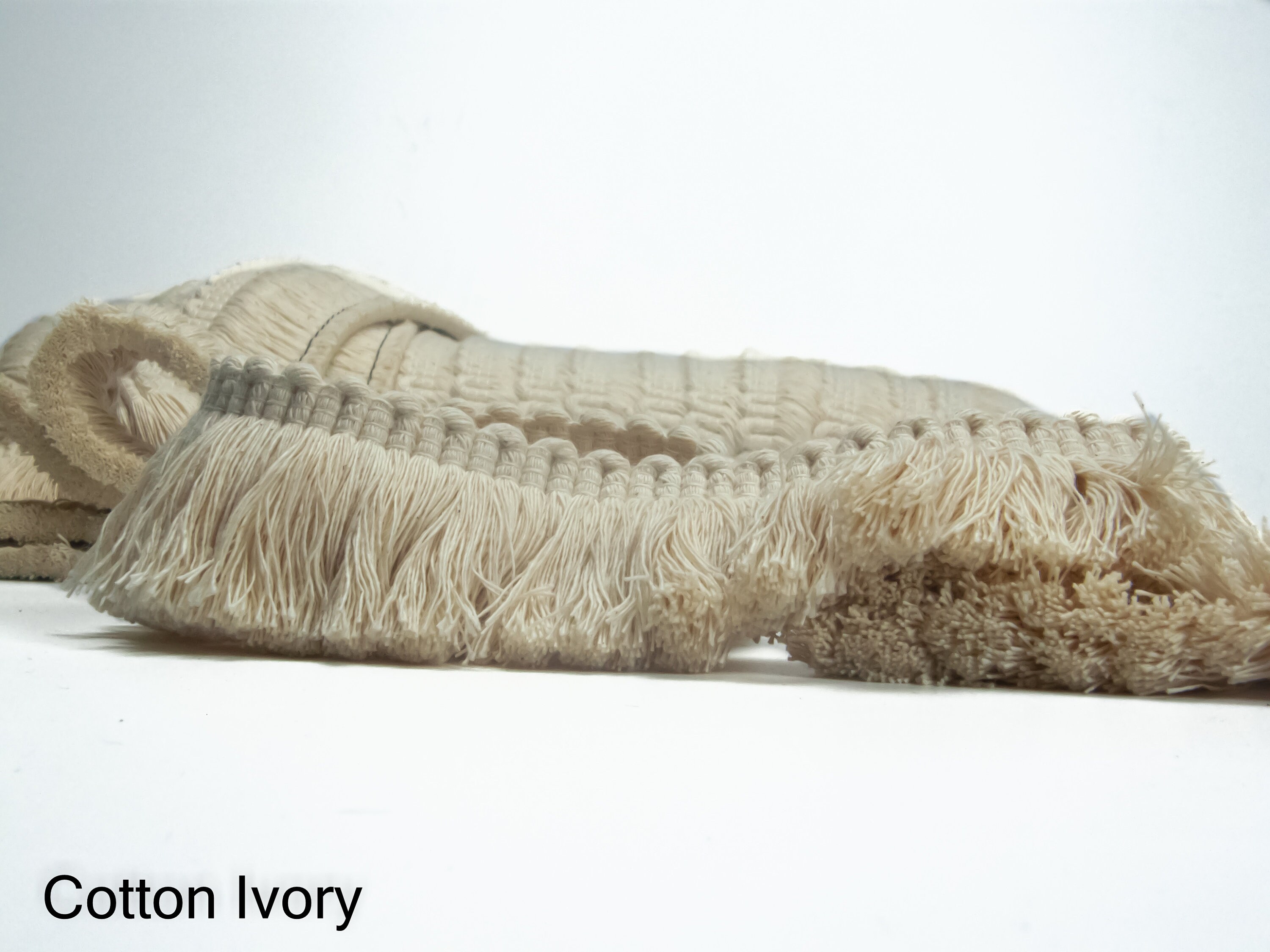 Natural Ivory 100 Cotton brush fringe trim 4 cm1.57 inches wide