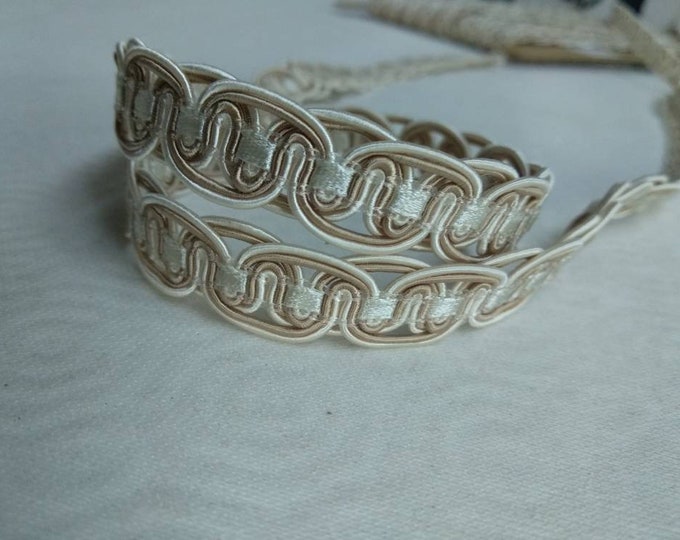 Ivory beige Slim Braid Fringe Trims Braid Trimming Upholstery 1.5cm gimp fringe braid upholstery trim braid fringe gimp upholster braided