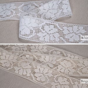 Encaje Trim Crochet Vintage 100% Algodón /4.6cm-1.81&quot; Adorno ancho ribete de encaje