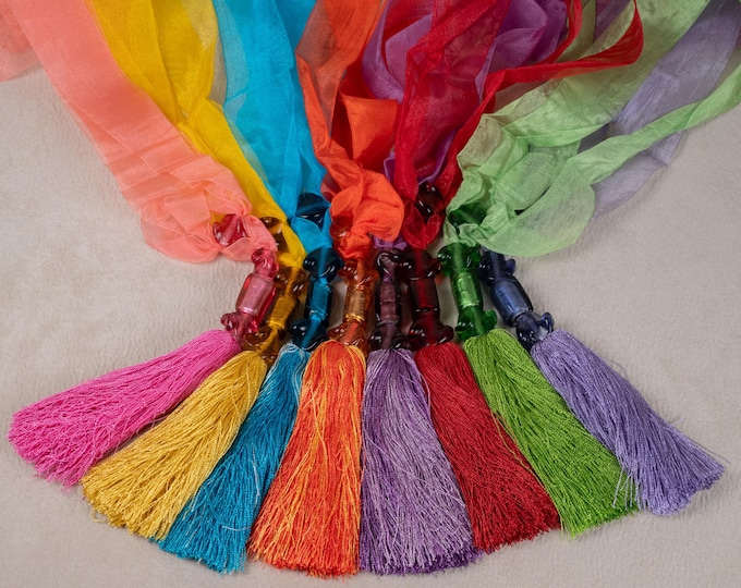 Curtain Tieback Holdback Organza Fabric and Beads/ 10 colors | 23cm - 9.05" Height Unique Drapery Tie Backs