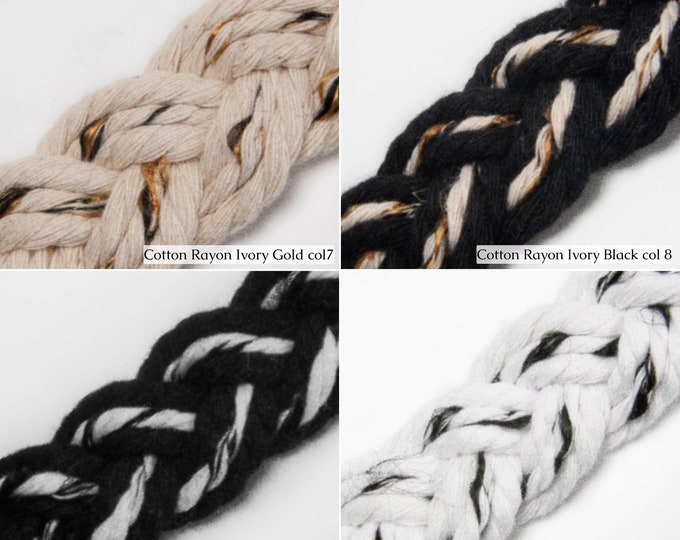 2.6 cm / 1″ Cotton Woven Braid Trim – Natural Boho