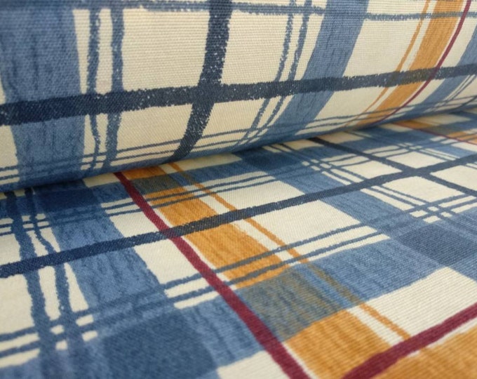 Checks 100% cotton loneta printed decoration fabric|Double Height 280cm/110inches