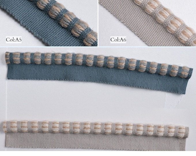 Cotton Piping cord|10mm-0.39" Flanged Piping|Upholstery Gimp Trim