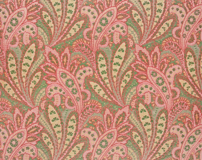 Floral Curtains Cotton Jacquard Granite Decoration Fabric| 280cm-110 inches Height Light Upholstery Fabric | Sold by meter