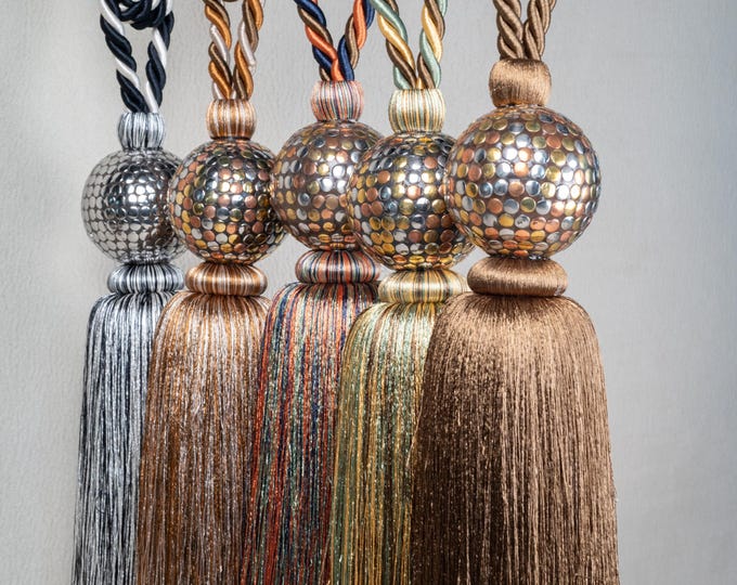Metallic knot Tiebacks Holdbacks For Curtains / 5 colors/ Modern holdback/curtain drapes/ Decoration curtain belt.