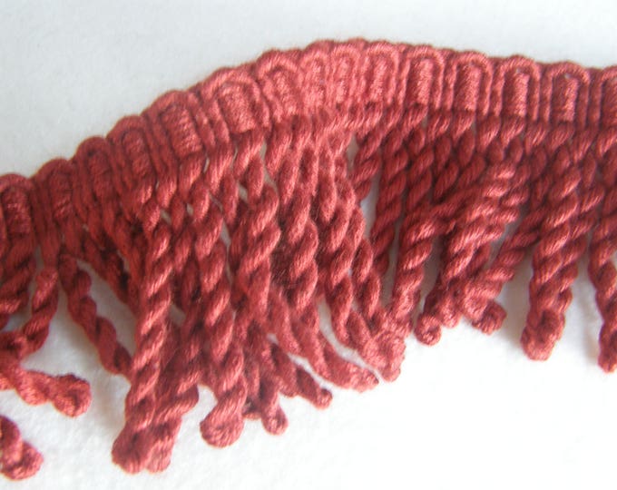 7cm (2.75")  or 12cm (4.72") Relax Bullion Fringe Trim | Rust Brown Bullion Fringe Trim | Sold by the meter