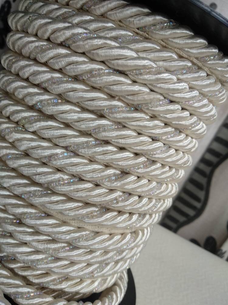 Offwhite Thick beaded Flanged Piping cord10mm 0.39 inches Flanged Piping Cord Rope piping
