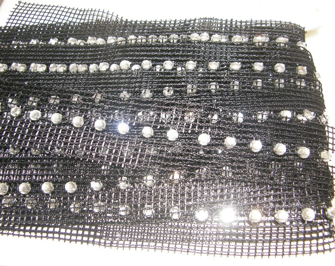 Decoration Crystal Beads Braid Tassel Black Crystal