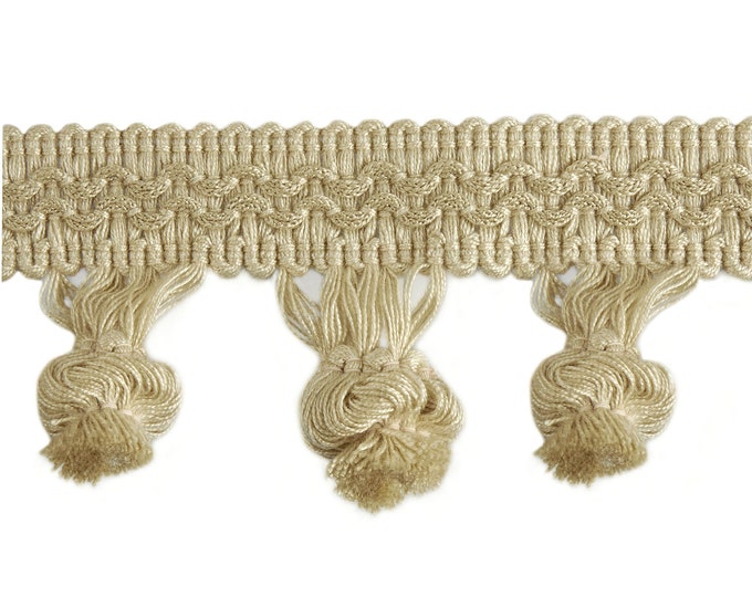 Creme Onion Fringe Trimmings | 5.5 cm - 2.17 inches width | Curtains-Cushions-Throws Decoration trims