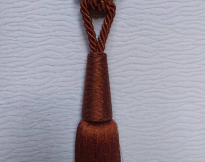 Rust Brown Modern Tiebacks|Curtain tie backs.Modern Tassel Hold backs