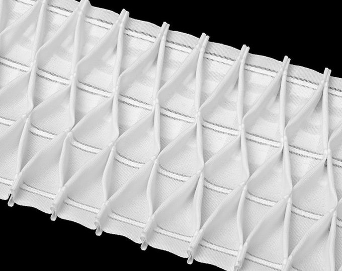 White Double Nest type Curtains Tape/13cm(5.11") wide,3 slot back,4cords/ pleated curtains tape sewing craft product/shirring tape pleat