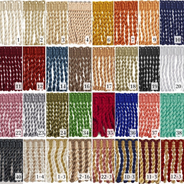 Relax Bullion Fringe Trim |7 cm(2.75") or 12cm(4.72") Height Rich Bullion Fringe | Sold by the meter