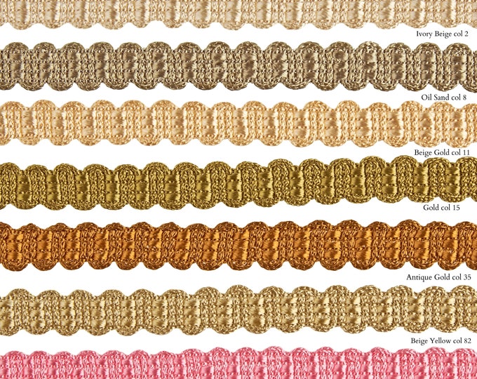 Slim Gimp Braid Trim - 1cm-0.39"  |  Braid Gimp Upholstery Trimmings.