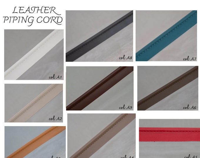 10 colors Faux Leather Piping cord|5.5mm-0.22" Flanged Piping| Upholstery Gimp Trim