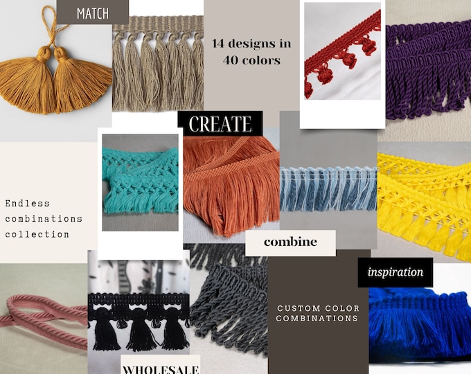 14 Designs in 40 colors relax/ custom colors combinations /combination collection trimmings/ combination creation