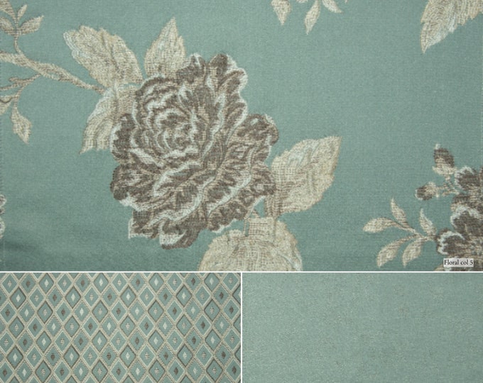 Viscose Embroidered  Classic Floral Upholstery Fabric | 150 cm - 59 inches width Upholstery Fabric