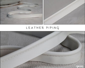 Cordón de tubería blanco roto de cuero/tubería con bridas de 5,5 mm-0,22"/recorte de Gimp de tapicería