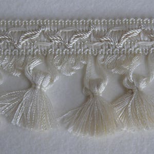 Last piece 2m Ivory Tassel Fringe Trim| 8cm - 3.15 inches height tassel trimmings