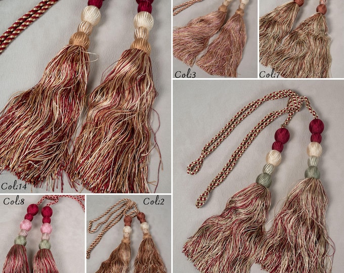 6 Colors Double Curtain and Drapery Tieback/Holdback  Modern Tiebacks/Curtain tie backs Luxurious Tassels