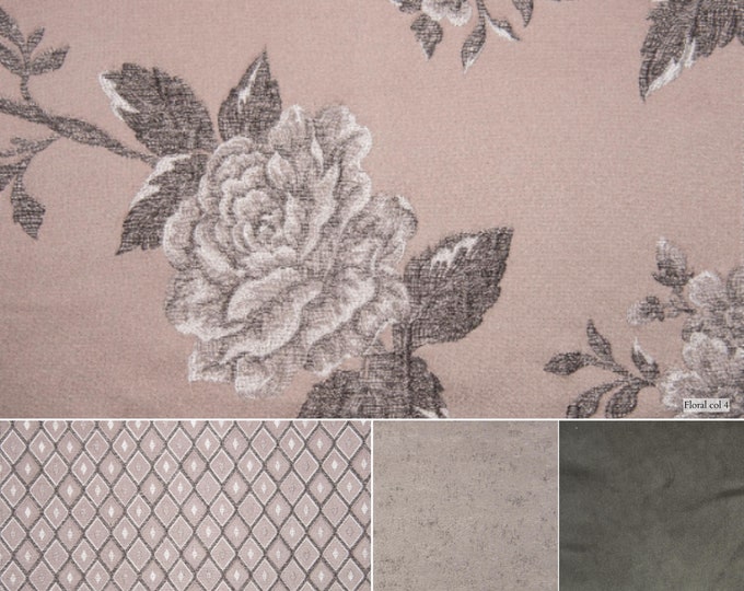 Viscose Embroidered  Classic Floral Upholstery Fabric|150 cm - 59 inches width upholstery fabric
