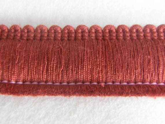 Rust Brown Brush Fringe Trim 4cm 1 57 Inches Width Etsy