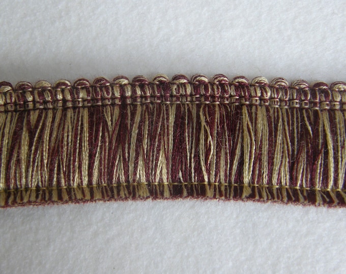 Bordeaux Gold Brush Fringe Trim|4cm - 1.57 inches width decoration brush fringe trimming by the meter