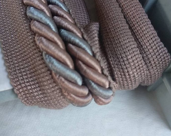 8mm-0.35" Rayon Flanged Piping Cord | Grey Mocha Twisted Upholstery Piping Cord by the meter
