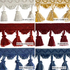 Various Colors Tassel Trim Fringe | 8cm - 3.15 inches wide tassel fringe