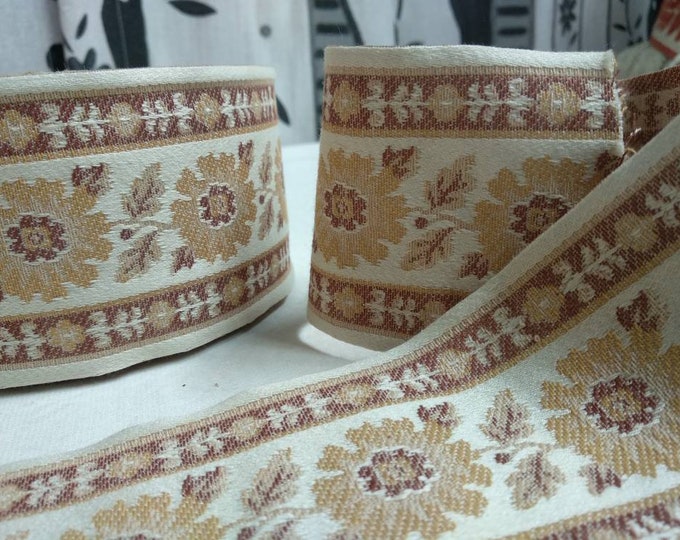 Floral Ribbon Tape Trim|6.5 cm - 2.56'' wide high quality braid tape trim
