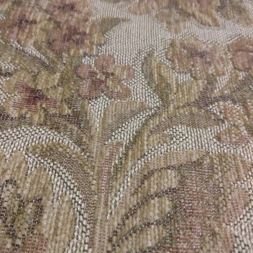Beige Yellow Jacquard Floral Brocade Upholstery Fabric Etsy