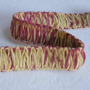 Gelb Lila Chenille Borte / 3cm breite Dekorationsborte