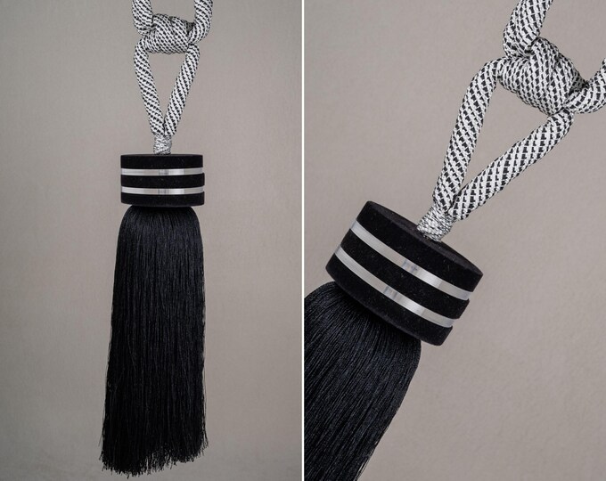 Velvet-Rayon  Tassel Curtain Rope Tiebacks Large Tieback Plexiglas Voile-Drapes Holdback