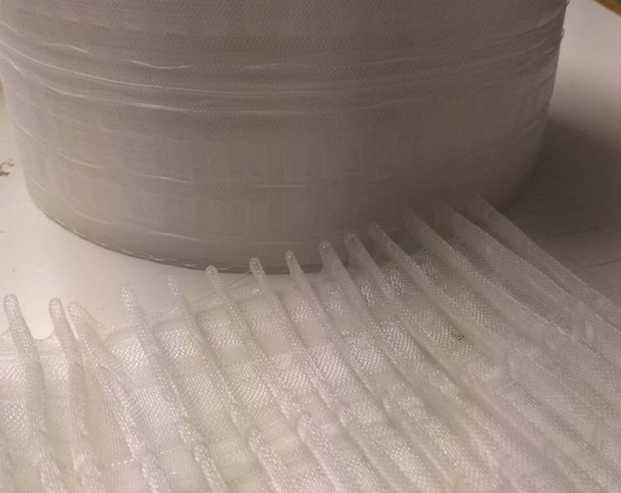Transparent Continuous Pleated Curtains Tape|13cm wide multi slot back| Curtain header tape sewing craft product|shirring tape pinch pleat