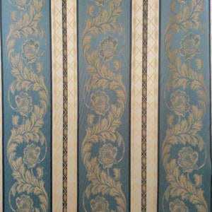 Jacquard Stripes Upholstery Decoration Fabric | Double Width 280cm-110inches | Azul Orleans