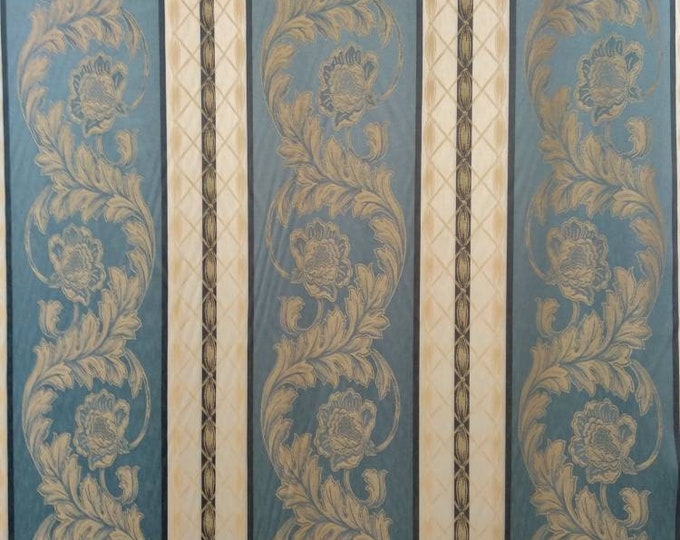 Jacquard Stripes Upholstery Decoration Fabric | Double Width 280cm-110inches | Azul Orleans