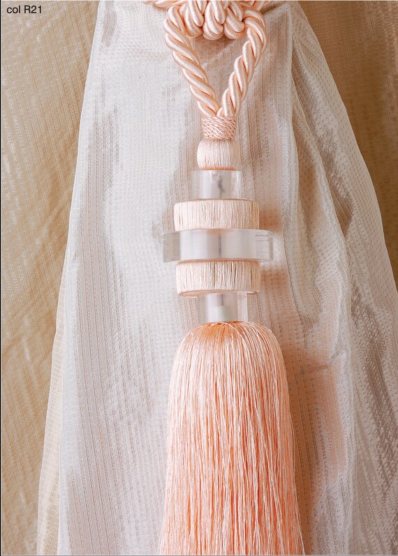 Large Tie Back Plexiglass Tassel Curtain Rope Tiebacks Etsy