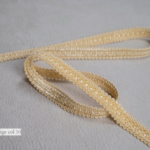 Yellow Beige Braid Fringe Trims | 1.8cm - 0.71&quot; Gimp Braid Upholstery Trim