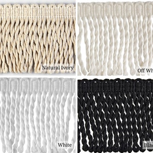 7cm(2.75&quot;)  or 12cm(4.72&quot;) 100% Cotton Bullion Fringe | 4 Colors Bullion Fringe Trim | Sold by the meter