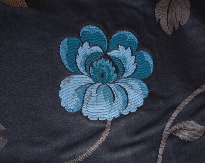 Taffeta floral curtains embroidered fabric|Double Height 300cm/118inches