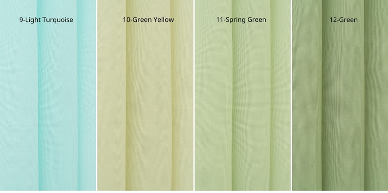 Voile 26 Vivid Color Palette Curtain FabricDouble Height 325cm-128inches wide image 5