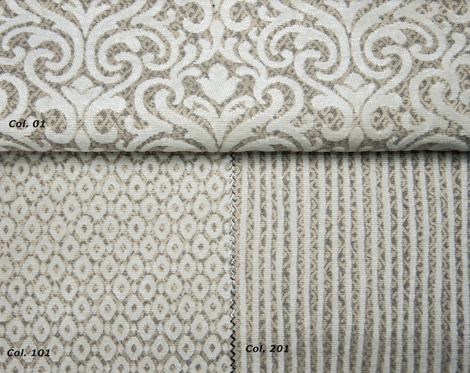 Velvet Ivory Beige Classic Chenille Upholstery Fabric|140 cm - 55 inches width upholstery fabric