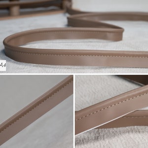 フェイクレザー ライトチョコレート パイピングコード|5.5 mm-0.22&quot; フランジパイピング|室内装飾用ギンプトリム