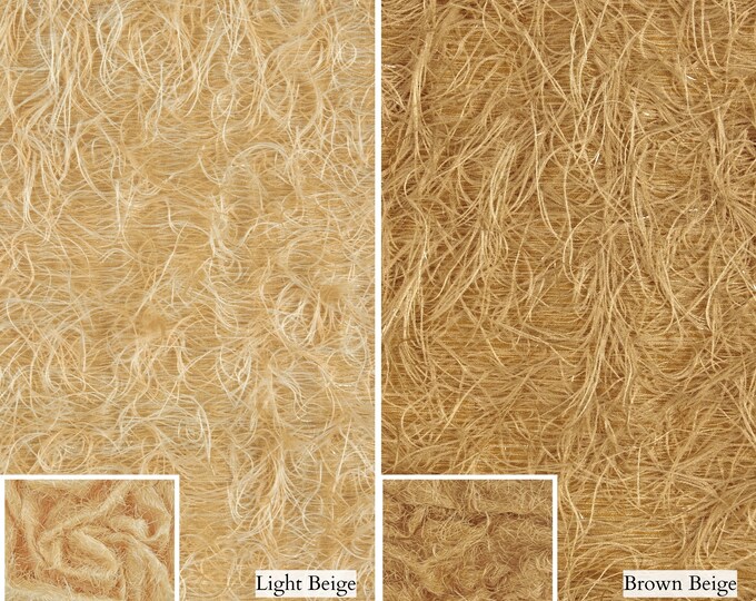 Soft Hairy Mohair Faux Fur Curtain Pillows Fabric |300cm-118" Width | Curtain, Pillows, Throws Faux Fur Fabric | Sold by the meter