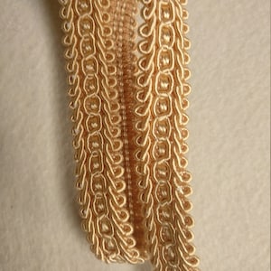 Beige Gold Braid Fringe Trims|1.8cm - 0.71 inches gimp braid upholstery trim