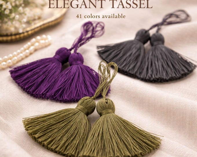 Handmade Acrylic Key Tassels | 7cm - 2.75" Height  color full Key Tassels for Sewing Crafts and Decoration