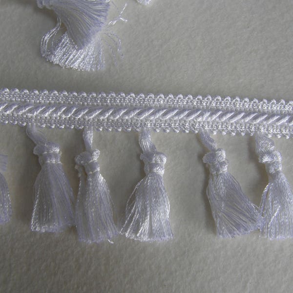 White Tassel Trim Etsy