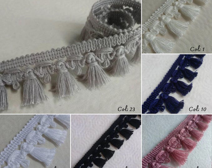 40 Colors Tassel Fringe Trimming | 3cm-1.18 inches width Tassel Fringe/ sold  by the meter